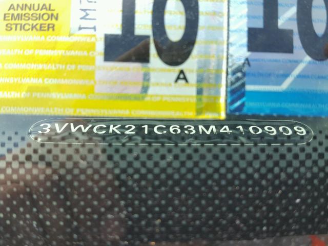 3VWCK21C63M410909 - 2003 VOLKSWAGEN NEW BEETLE 银色 照片 10