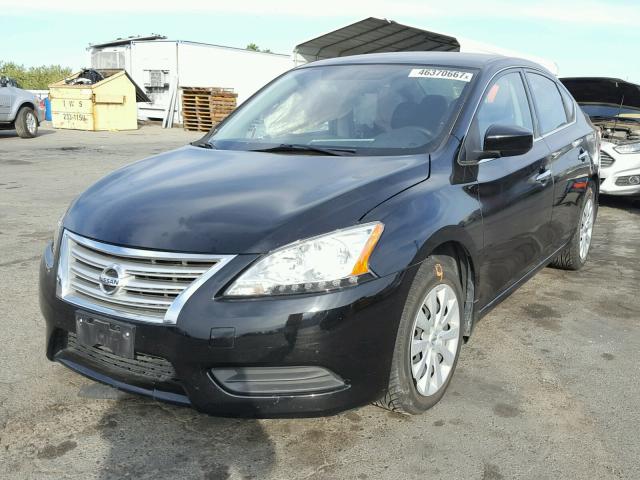 3N1AB7APXEY276883 - 2014 NISSAN SENTRA S BLACK photo 2