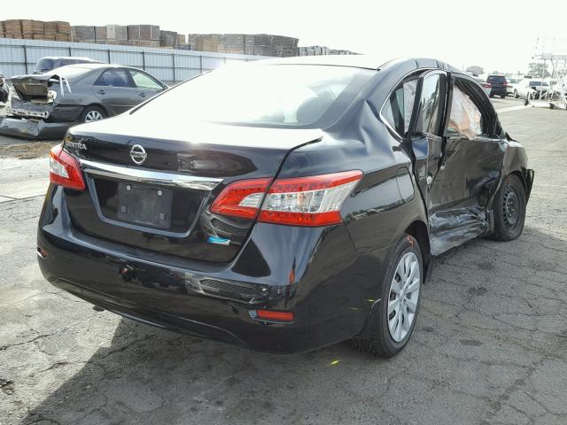 3N1AB7APXEY276883 - 2014 NISSAN SENTRA S BLACK photo 4