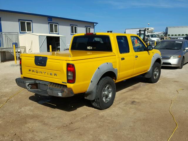 1N6ED27T82C350142 - 2002 NISSAN FRONTIER C YELLOW photo 4