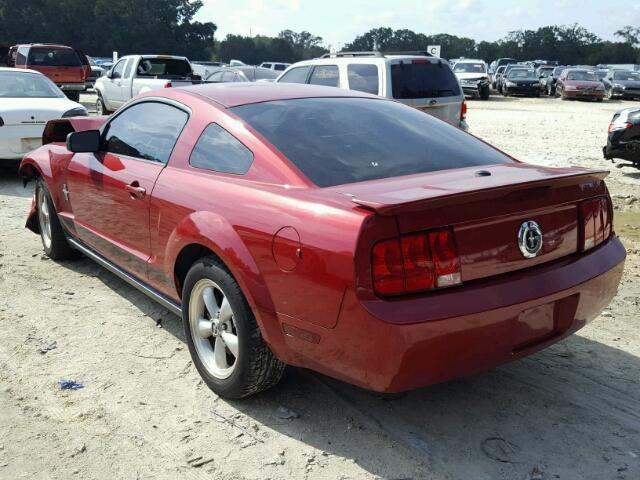 1ZVHT80N085127296 - 2008 FORD MUSTANG MAROON photo 3