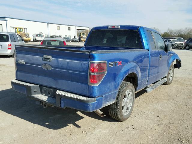 1FTEX1CW7AKA58300 - 2010 FORD F150 SUPER BLUE photo 4