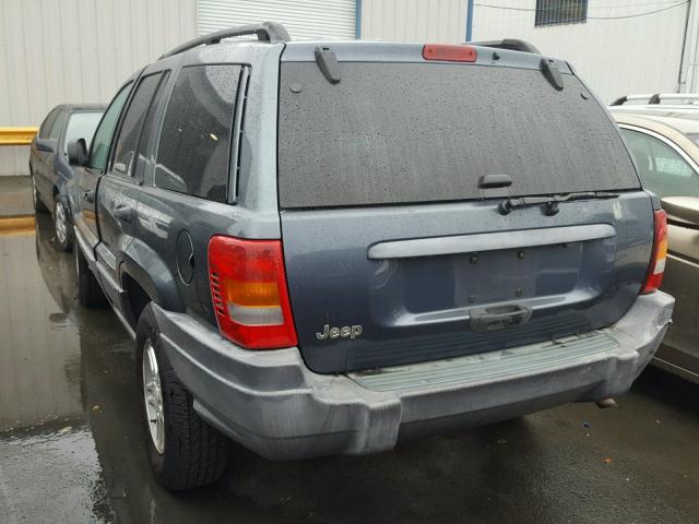 1J4GX48S42C262252 - 2002 JEEP GRAND CHER GRAY photo 3