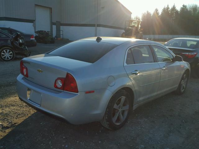 1G1ZC5EU6CF393746 - 2012 CHEVROLET MALIBU 1LT SILVER photo 4