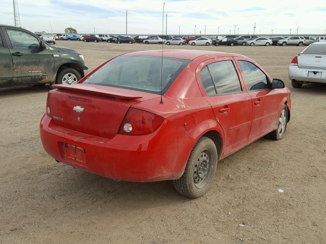 1G1AL52F557506022 - 2005 CHEVROLET COBALT LS RED photo 4