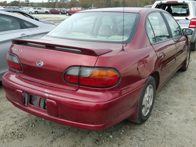 1G1NE52J02M576881 - 2002 CHEVROLET MALIBU LS RED photo 4