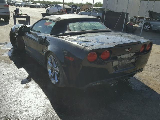 1G1YX3DW0A5108825 - 2010 CHEVROLET CORVETTE G BLACK photo 3