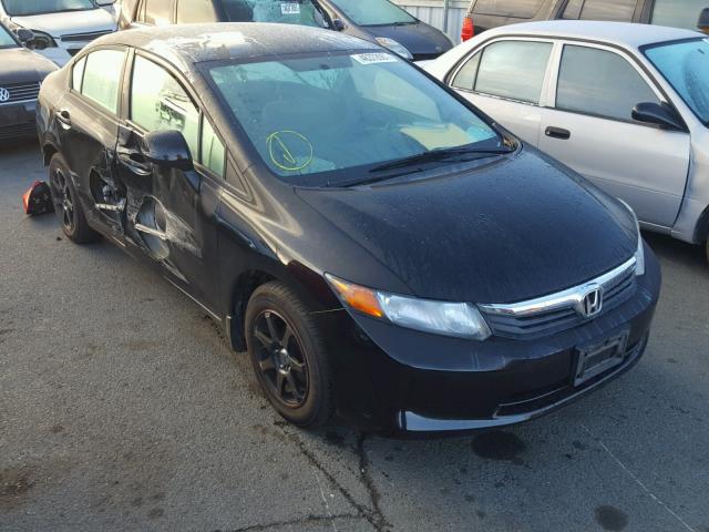 2HGFB2F51CH609991 - 2012 HONDA CIVIC LX BLACK photo 1