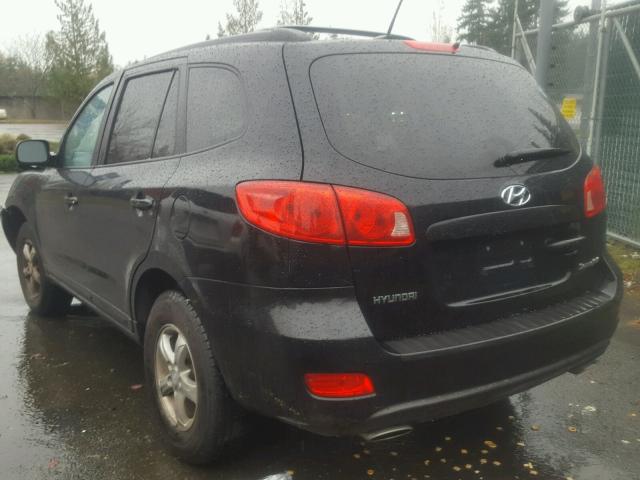 5NMSG13D77H091724 - 2007 HYUNDAI SANTA FE G BLACK photo 3