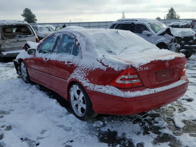 WDBRF52H56F815188 - 2006 MERCEDES-BENZ C GENERATI RED photo 3