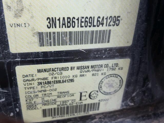 3N1AB61E69L641295 - 2009 NISSAN SENTRA 2.0 BROWN photo 10