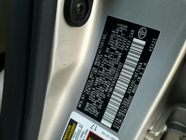 4T1BK1EB7DU072102 - 2013 TOYOTA AVALON BAS BEIGE photo 10