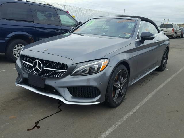 WDDWK6EB8JF628278 - 2018 MERCEDES-BENZ C 43 4MATI GRAY photo 2