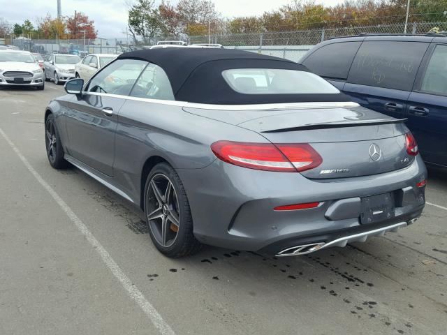 WDDWK6EB8JF628278 - 2018 MERCEDES-BENZ C 43 4MATI GRAY photo 3