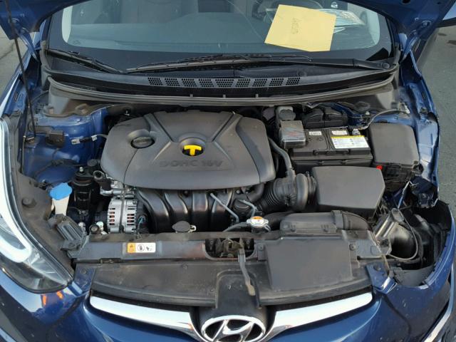 5NPDH4AE0GH674626 - 2016 HYUNDAI ELANTRA SE BLUE photo 7