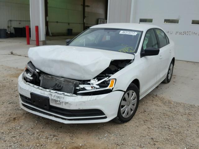 3VW2K7AJ7FM314153 - 2015 VOLKSWAGEN JETTA BASE WHITE photo 2