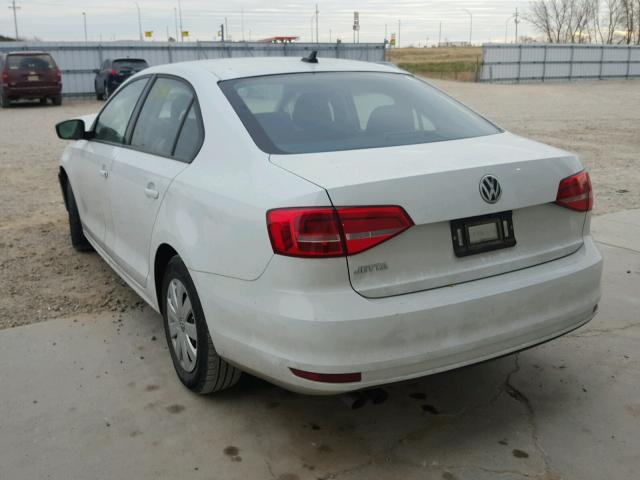 3VW2K7AJ7FM314153 - 2015 VOLKSWAGEN JETTA BASE 白色 照片 3