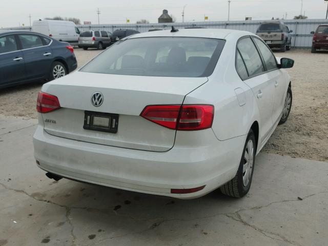 3VW2K7AJ7FM314153 - 2015 VOLKSWAGEN JETTA BASE WHITE photo 4