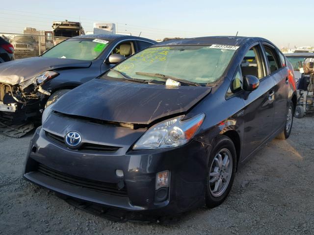 JTDKN3DU4A0175040 - 2010 TOYOTA PRIUS CHARCOAL photo 2