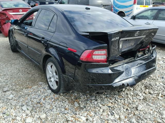 19UUA662X8A031600 - 2008 ACURA TL BLACK photo 3