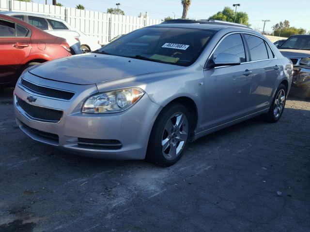 1G1ZH57B58F184874 - 2008 CHEVROLET MALIBU 1LT SILVER photo 2