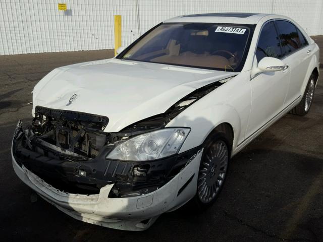 WDDNG71X57A107674 - 2007 MERCEDES-BENZ S WHITE photo 2