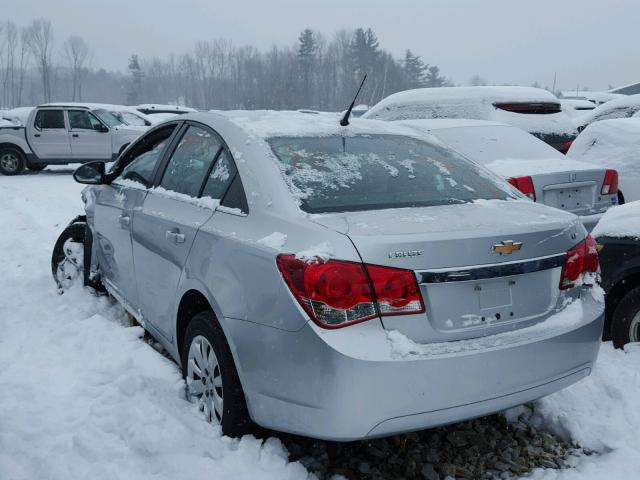 1G1PF5S96B7165723 - 2011 CHEVROLET CRUZE LT SILVER photo 3