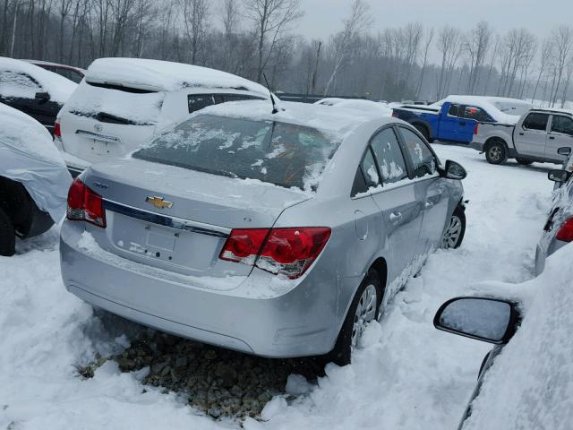 1G1PF5S96B7165723 - 2011 CHEVROLET CRUZE LT SILVER photo 4