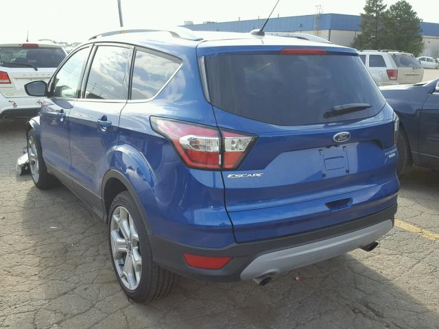 1FMCU0JD9HUE33772 - 2017 FORD ESCAPE TIT BLUE photo 3