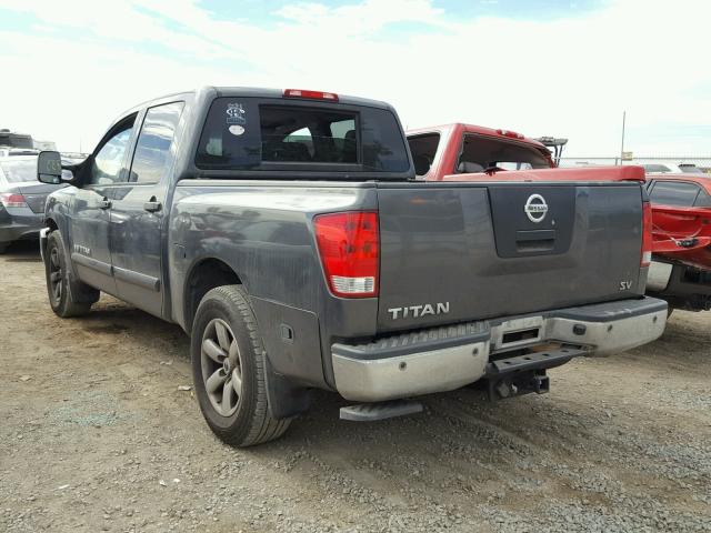 1N6AA0ED5CN305723 - 2012 NISSAN TITAN S GRAY photo 3