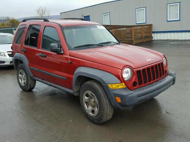 1J4GL48KX6W286135 - 2006 JEEP LIBERTY SP RED photo 1