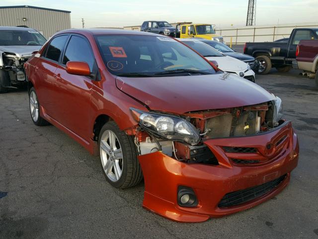 2T1BU4EE9DC095064 - 2013 TOYOTA COROLLA BA ORANGE photo 1