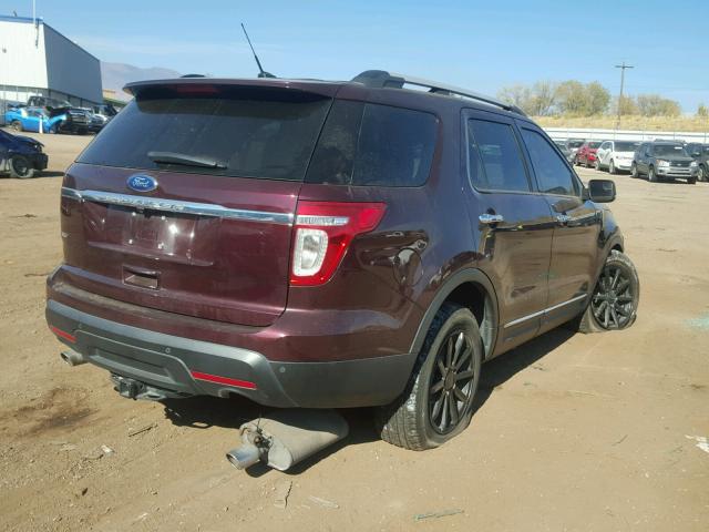 1FMHK7D89BGA13129 - 2011 FORD EXPLORER X BURGUNDY photo 4