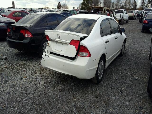 2HGFA16469H101738 - 2009 HONDA CIVIC DX-G WHITE photo 4