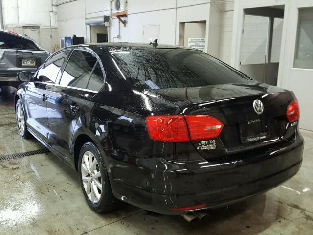 3VWDX7AJ4DM362295 - 2013 VOLKSWAGEN JETTA SE BLACK photo 3