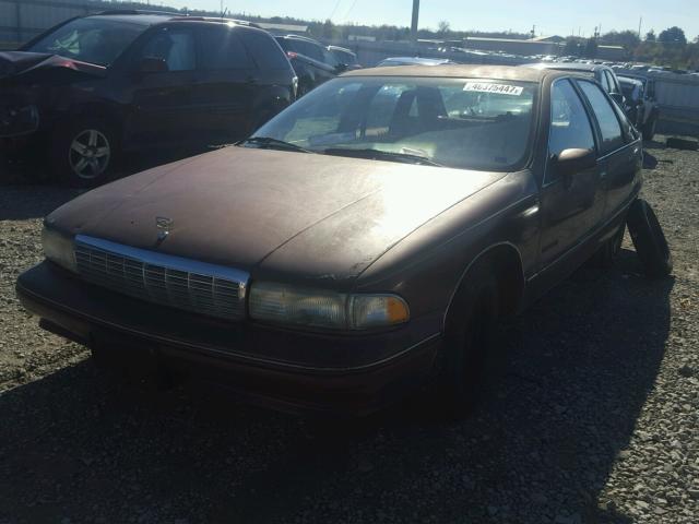 1G1BL53E7MW210868 - 1991 CHEVROLET CAPRICE MAROON photo 2