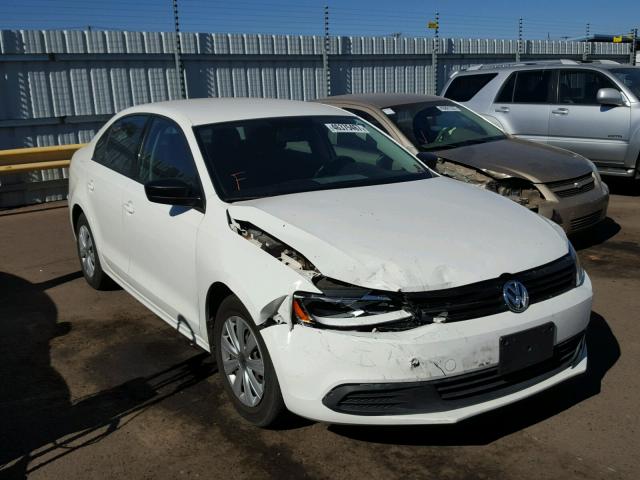 3VW2K7AJ5DM412594 - 2013 VOLKSWAGEN JETTA BASE WHITE photo 1