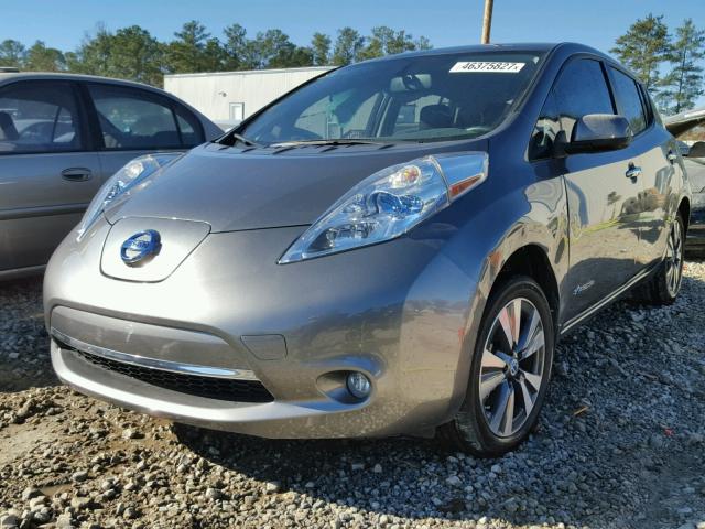 1N4AZ0CP8EC331603 - 2014 NISSAN LEAF S GRAY photo 2