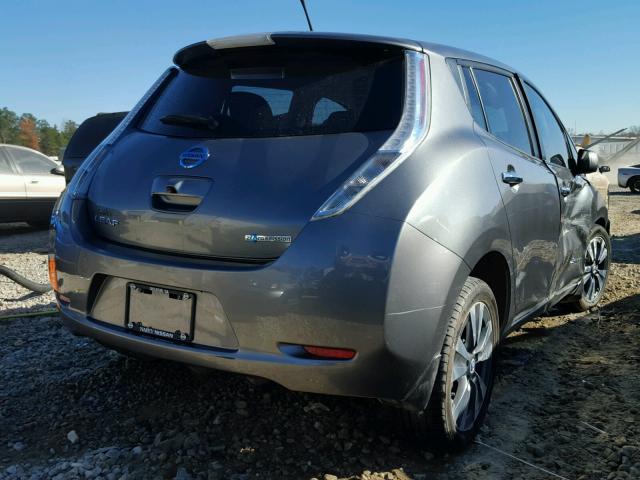 1N4AZ0CP8EC331603 - 2014 NISSAN LEAF S GRAY photo 4