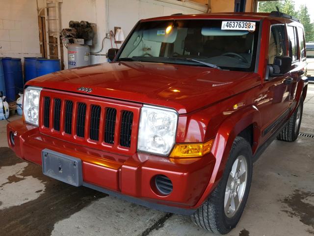 1J8HG48KX6C291442 - 2006 JEEP COMMANDER RED photo 2