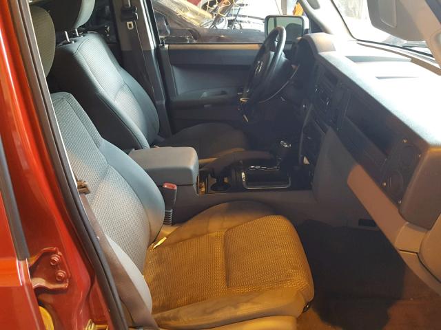 1J8HG48KX6C291442 - 2006 JEEP COMMANDER RED photo 5