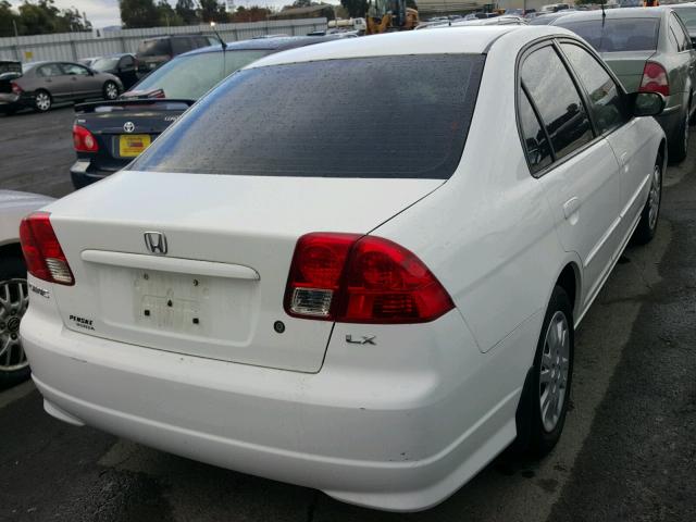 1HGES15664L015840 - 2004 HONDA CIVIC LX WHITE photo 4