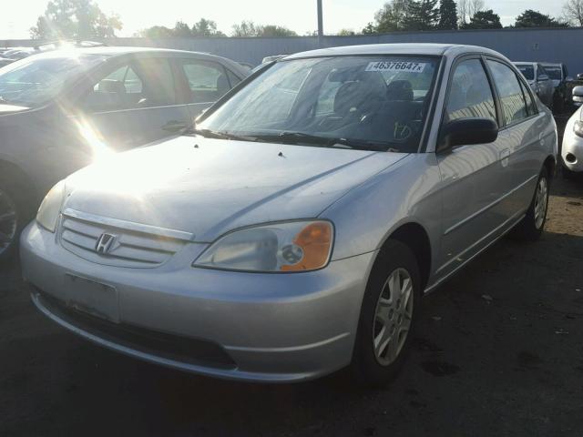 2HGES16553H531933 - 2003 HONDA CIVIC LX SILVER photo 2