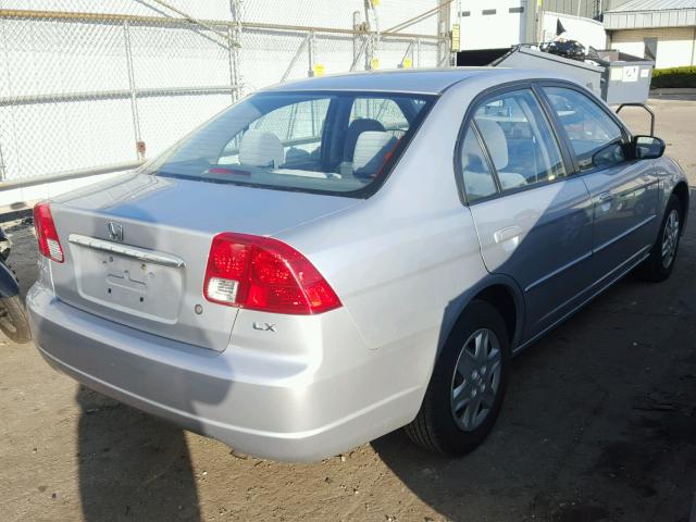 2HGES16553H531933 - 2003 HONDA CIVIC LX SILVER photo 4