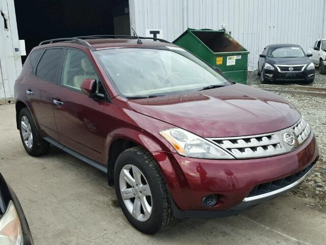 JN8AZ08W27W658594 - 2007 NISSAN MURANO BURGUNDY photo 1