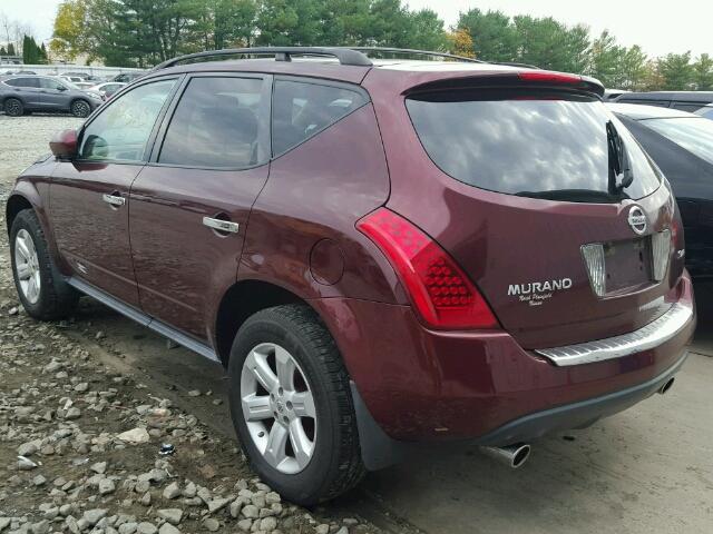 JN8AZ08W27W658594 - 2007 NISSAN MURANO BURGUNDY photo 3