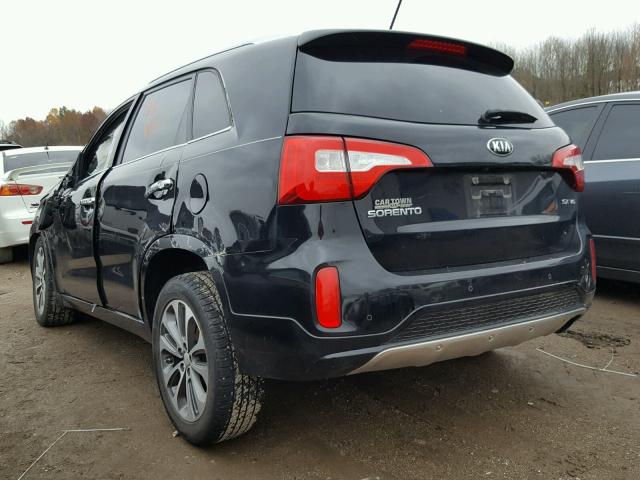 5XYKW4A77FG617845 - 2015 KIA SORENTO SX BLACK photo 3