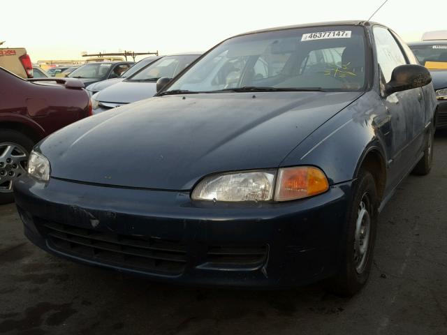 2HGEH2458NH520841 - 1992 HONDA CIVIC DX BLUE photo 2