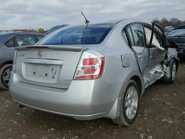 3N1AB6AP2CL630786 - 2012 NISSAN SENTRA GRAY photo 4