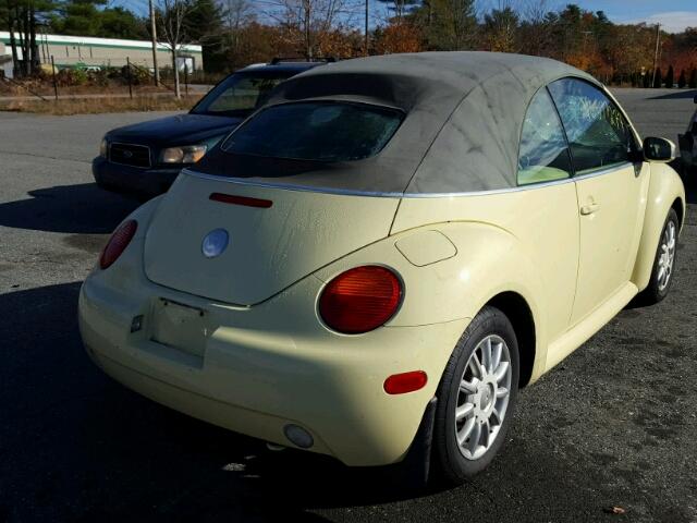 3VWCM31Y65M355036 - 2005 VOLKSWAGEN NEW BEETLE YELLOW photo 4